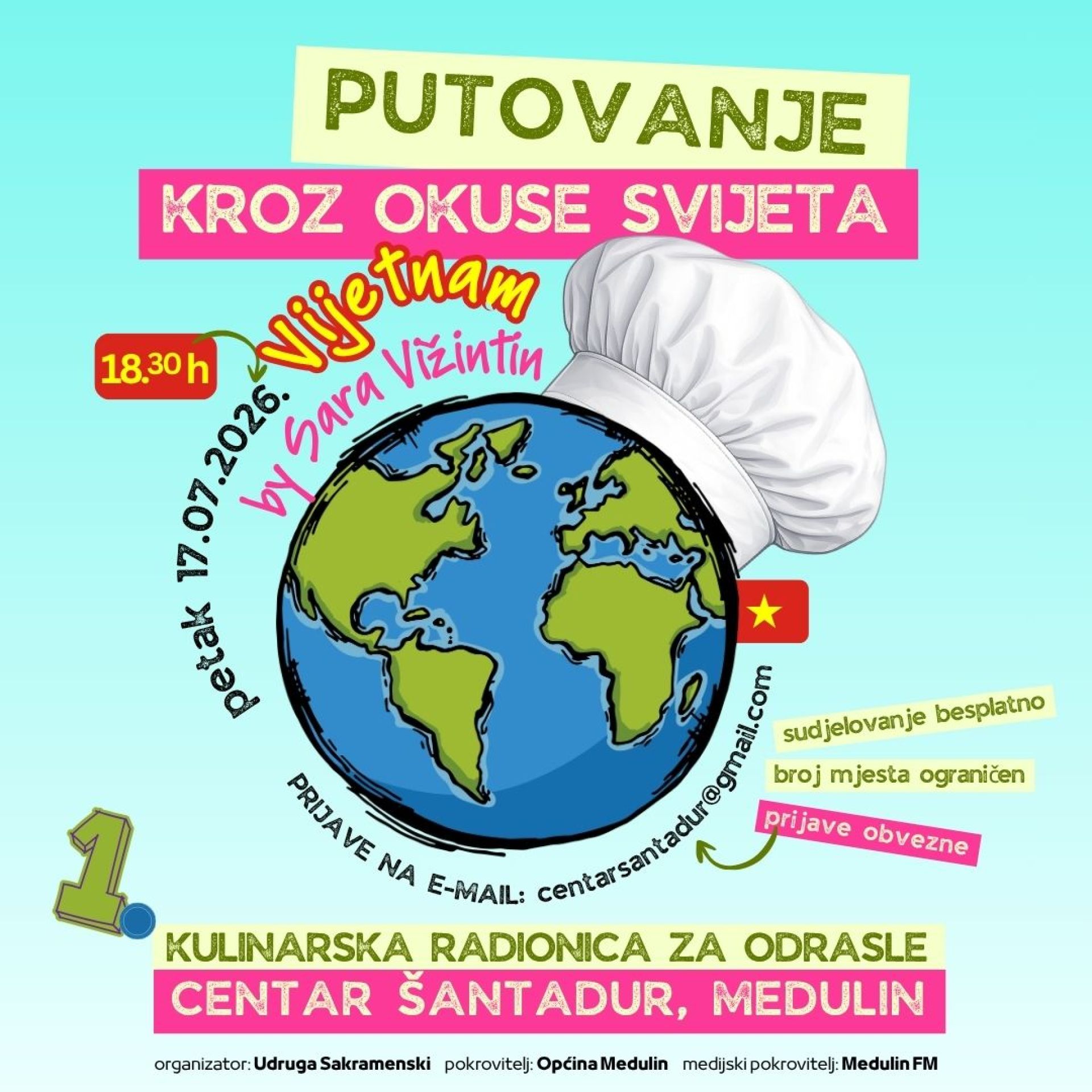 Putovanje kroz okuse svijeta – ljetne kulinarske radionice u medulinskom Šantaduru